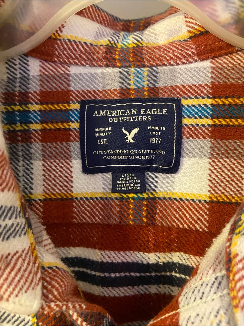 American Eagle Outfitters Red Multi Plaid Shirt Jacket - Picture 9 of 10